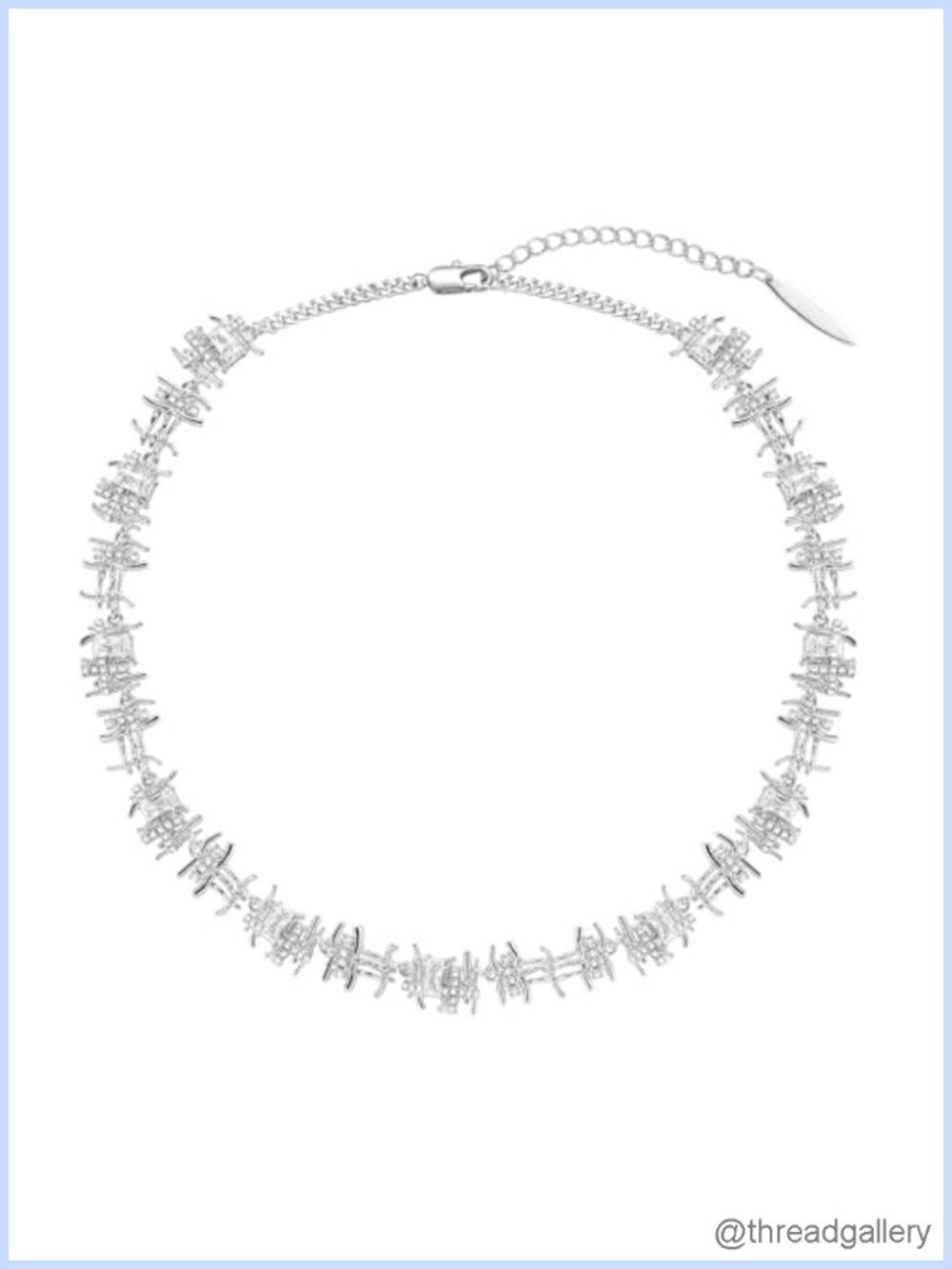 18K Gold Plated Handmade Braided Cubic Zirconia Chain Choker Necklace for Women